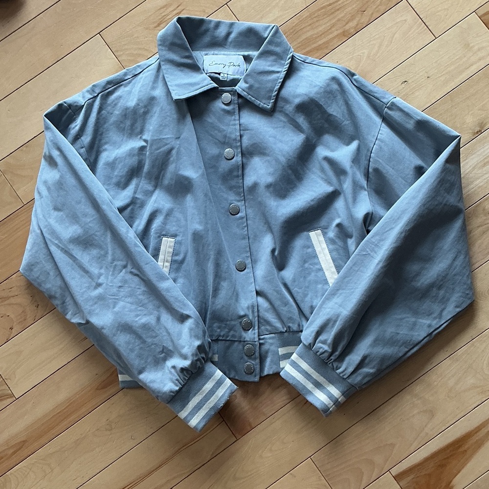 Emory Park Steel Blue Bomber Jacket